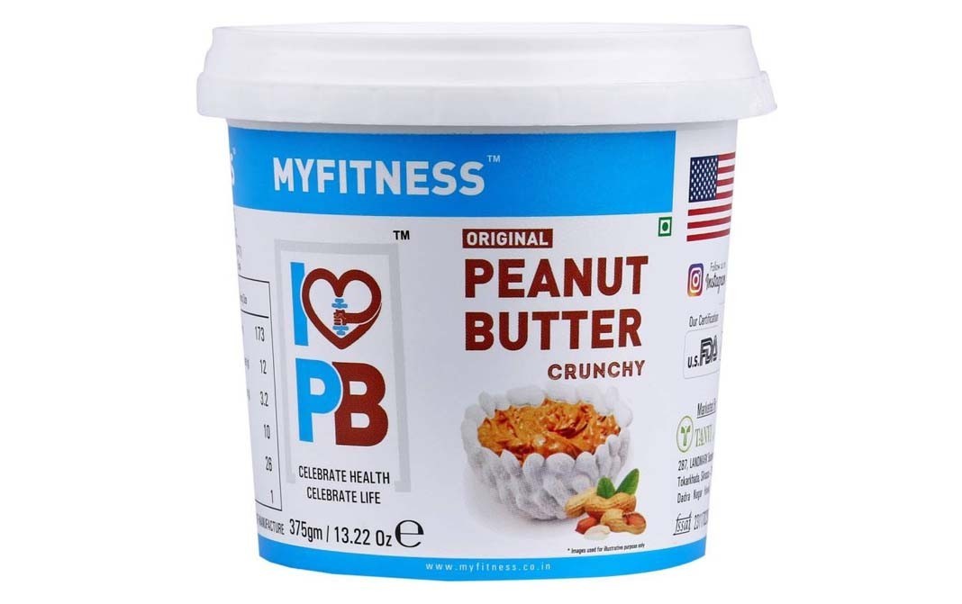 Myfitness Original Peanut Butter Crunchy   Tub  375 grams